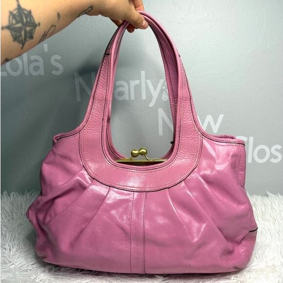 y2k COACH 2008 Pink 12520 Patented Leather Ergo Shoulder Bag - Picture 2 of 16